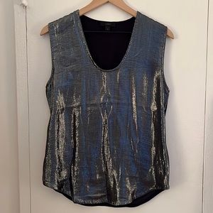 J. Crew navy metallic tank